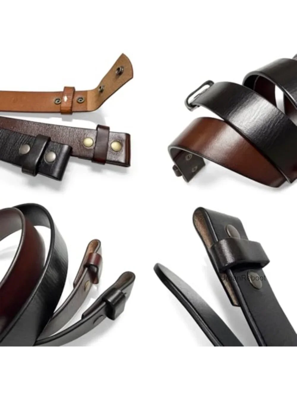 100% Full Grain Leather Belt Strap 1.5